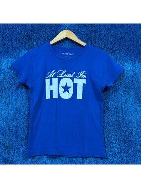 Renee Rapp At Least Im Hot Blue Crop Top Size Extra Large